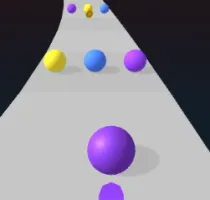 Color Slope is a fun running game. The game challenges your reflexes and concentration. You will control a ball rolling on a winding slope. The goal is to control the ball to match the colored areas on the road.