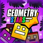 Geometry Stars is a fun and challenging game. The levels are full of obstacles and difficult challenges, this game will test your reflexes, accuracy, and strategy.