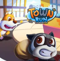 Town Run is an exciting endless running game. You will transform into a mischievous cat Tom. The main task is to chase the raccoon thief. Collect gold and avoid obstacles on the way.